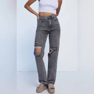 PacSun Womens Black Dark Wash  90s Boyfriend Jeans